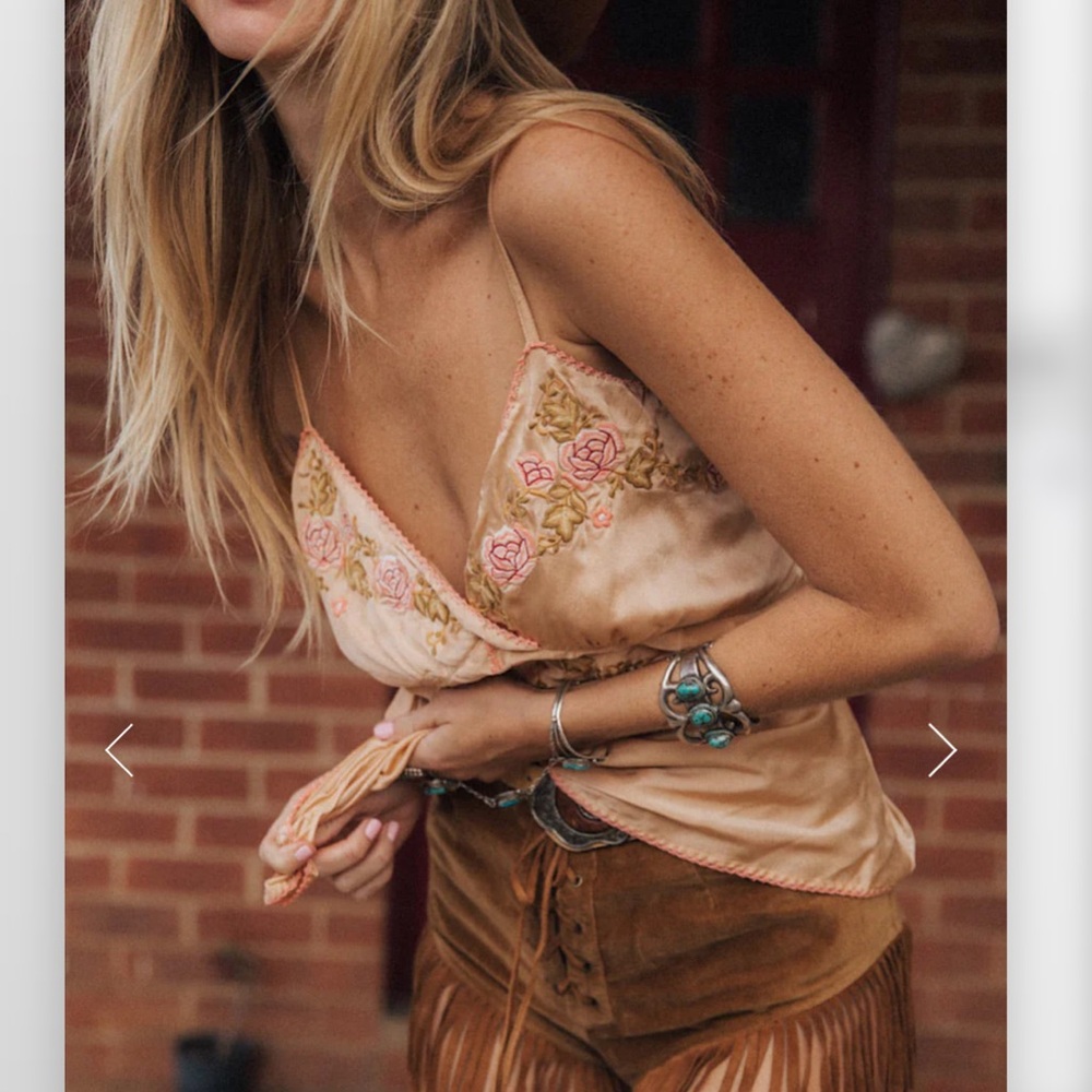 NWT Layla Silk Embroidered Camisole Sz Large ❤️ - Picture 3 of 14